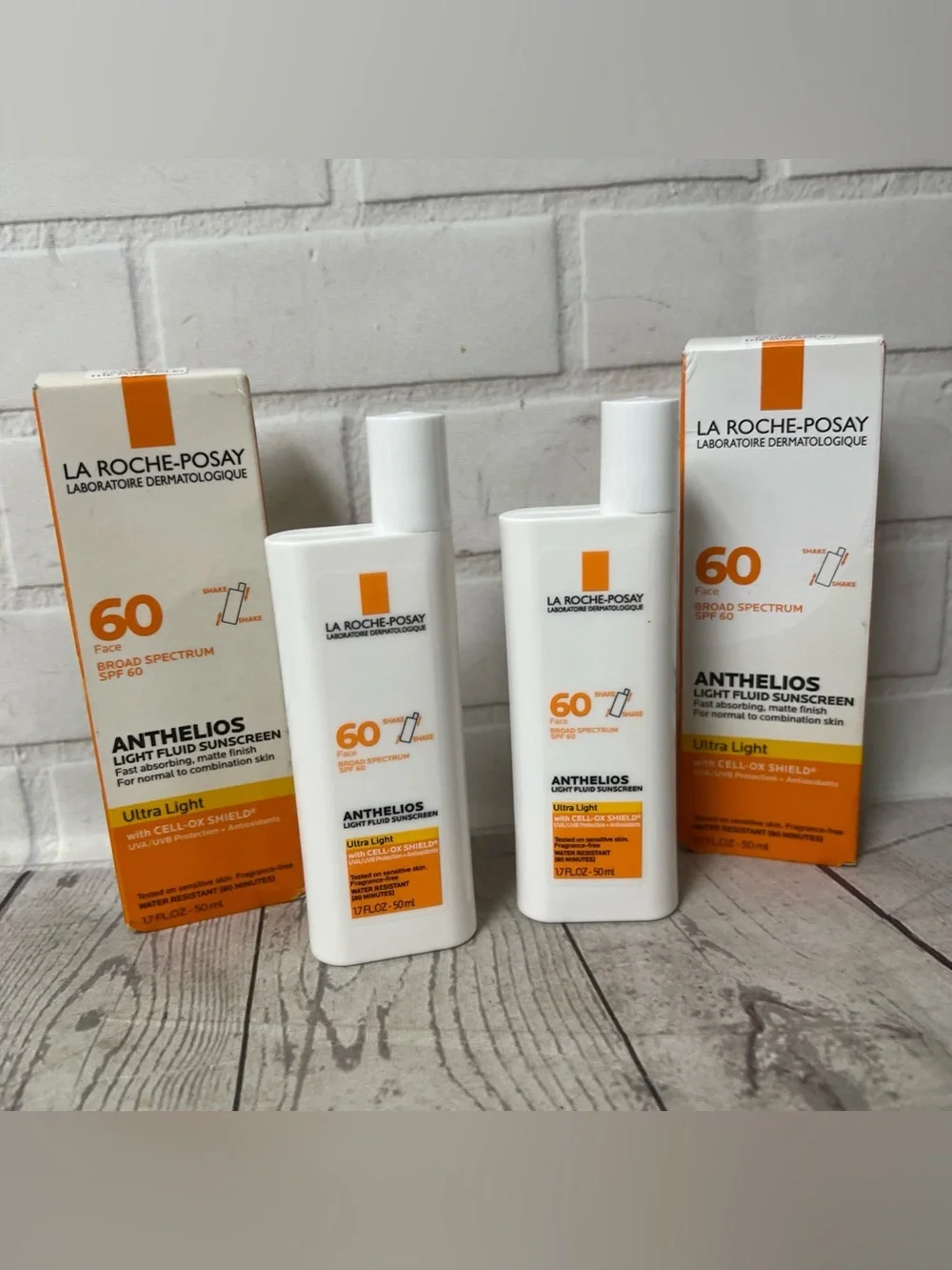 (2) La Roche-Posay Anthelios Ultra Light Fluid Sunscreen SPF 60 1.7oz - 5/2026